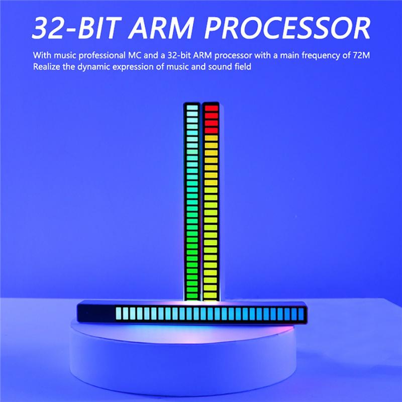 Rechargeable Car Sound Control Rgb Light Decoration Music Rhythm Ambient Lamp X1