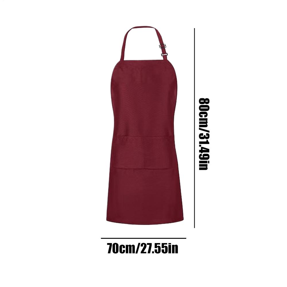 

Aprons For Cooking Water Resistant Bib With 2 Pockets Chef Apron For Baking Grilling BBQ Butcher Painting Barber Cleaning Work червоний