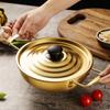 Stainless Steel Seafood Rice Pot Home Cooking Paella Pan Picnic Snack Plates Cookware Saucepan Dry Pots with Handle for Kitchen