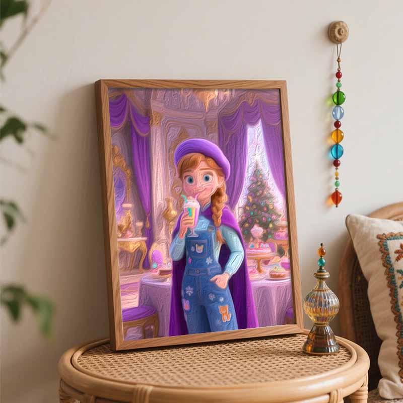 Disney Princess Party Oil Painting Hand Painting Coloring Painting Handmade Diy Home Decoration Gift