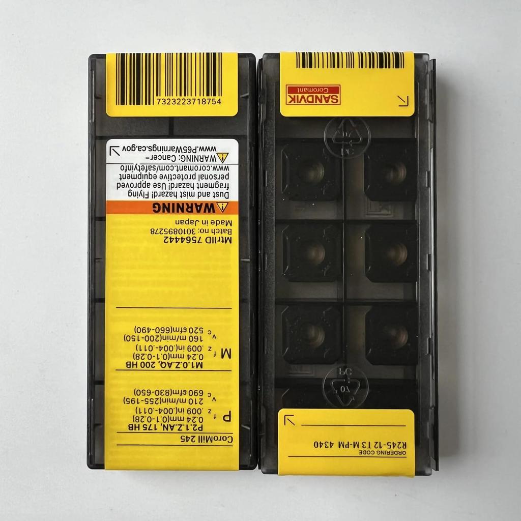 Original Sandvik / R245-12T3M-PM 4340 /CNC Lathe Carbide Blade Tool 10 Pcs