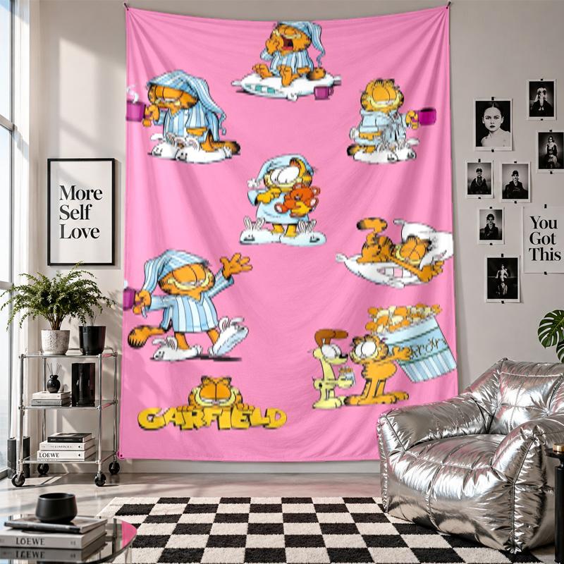 Wall TapestryGarfield Art Hanging Cloth Decorative Background Cover for Room Decoration