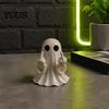 Stable Ghost Ornament Halloween Figurine, Funny Spooky Middle Finger Statue, Table Decorations, Cartoon Decor Cute Resin Holiday Desktop