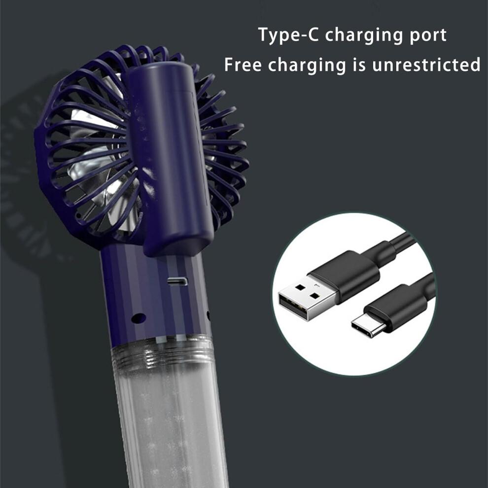 Multifuntional Handheld Fan 1200mAh Quiet Powerful Portable Cooling ABS Texture White For Travel Office Outdoor