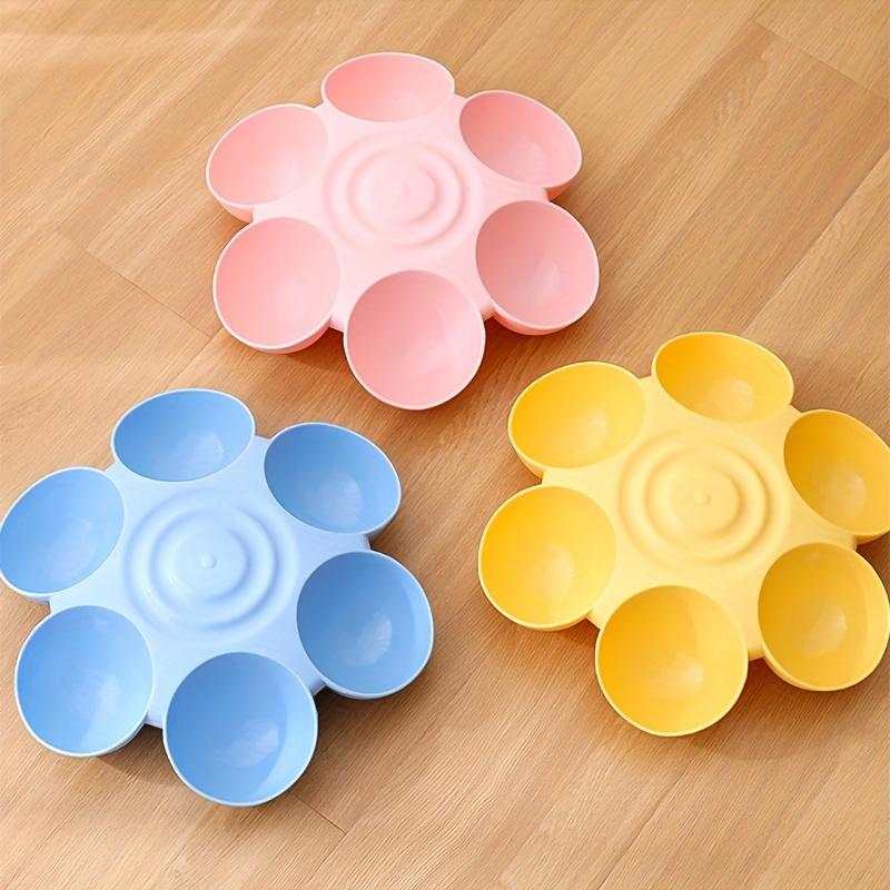 6 In 1 Pet Petal Shaped Cat Bowls, Multi-Functional Tilted Dog Feeding and Drinking Bowls, Pet Supplies