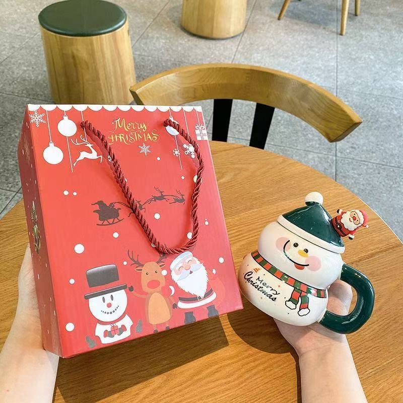 Christmas Gift Christmas Cup Christmas Style Mug Household Ceramic Coffee Cup Couple Best Friend Cup Christmas Tree