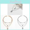 Demon Eye Pendant Necklace Vintage Multilayer Alloy Chain For Women