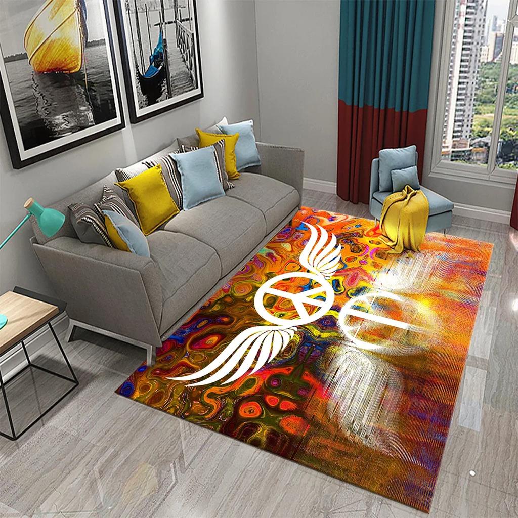3D Colorful Peace Carpet for Bathroom Kitchen Door Entrance Mats Non-Slip Rugs Living Room Bedroom Decor Floor Welcome Mat Rugs