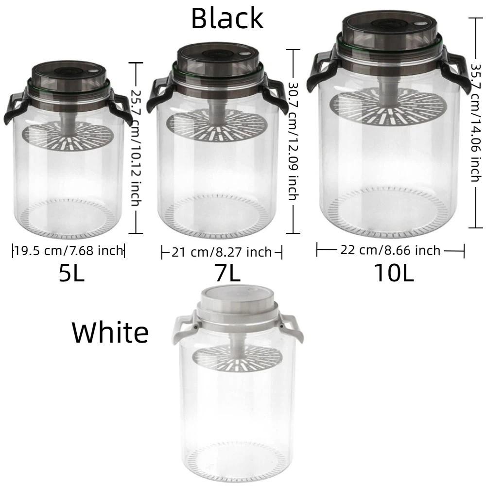 Large Capacity Pickle Jars With Lids Food Grade With Handle Airtight Storage Pitcher Leak-Proof Sealed Pickle Container