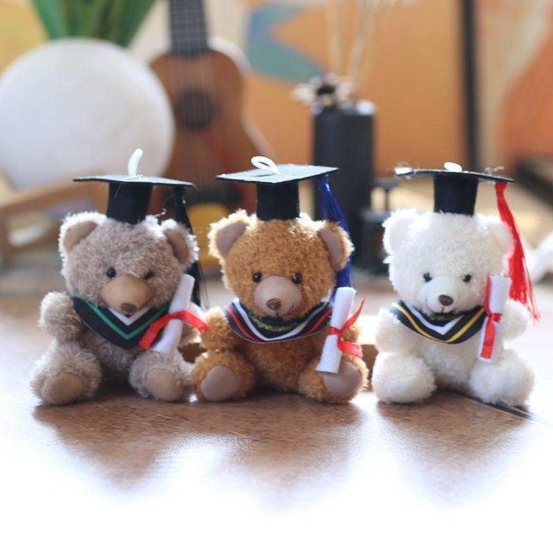 Doctor Bear Keychain Backpack Pendant Super Soft Pp Cotton Graduation Kids Gift