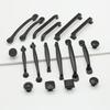 American Black Handle for Cabinets & Drawers: Minimalist Single Hole Design