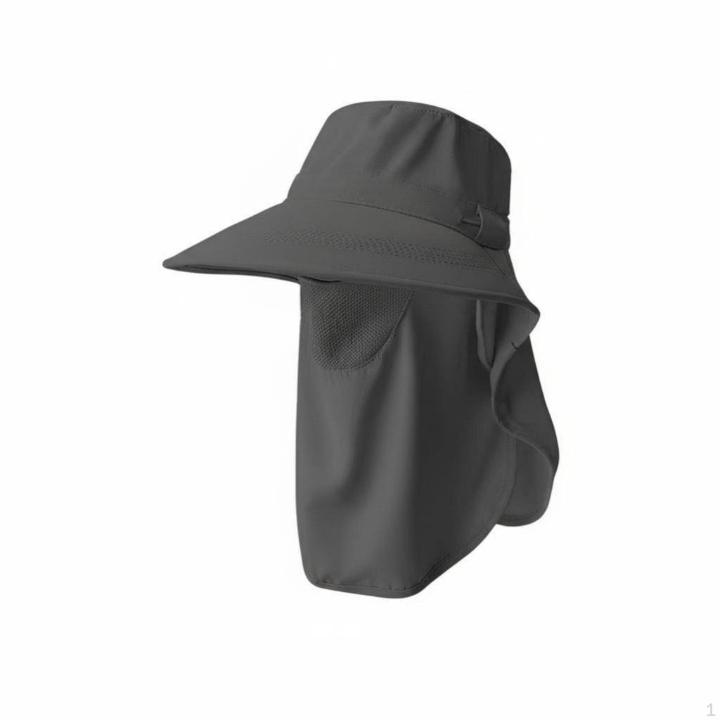 Outdoor Sun Hat, Full Coverage Face Neck Cover, Adjustable Breathable Cap