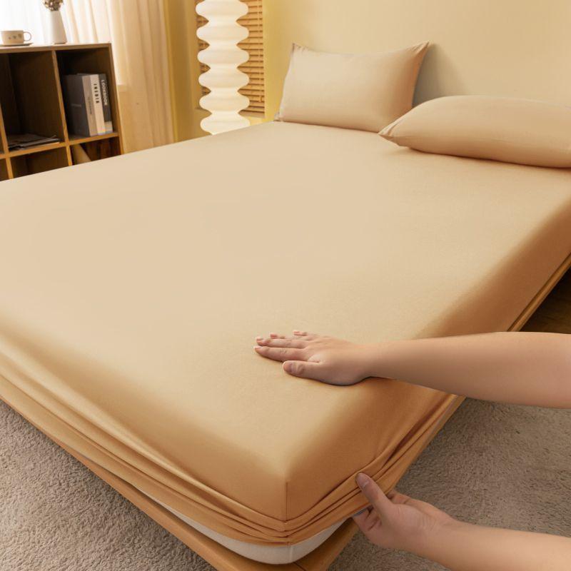 Krabice naslepo Prostěradlo,Dostupné velikosti,Náhodná barva,Jednobarevné Prané bavlěné prostěradlo na jednolůžko Protiskluzový potah na postel