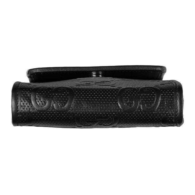 Gucci GG Embossed Leather Mini Crossbody Bag Black Daily Commute 625571-1W3AN-1000
