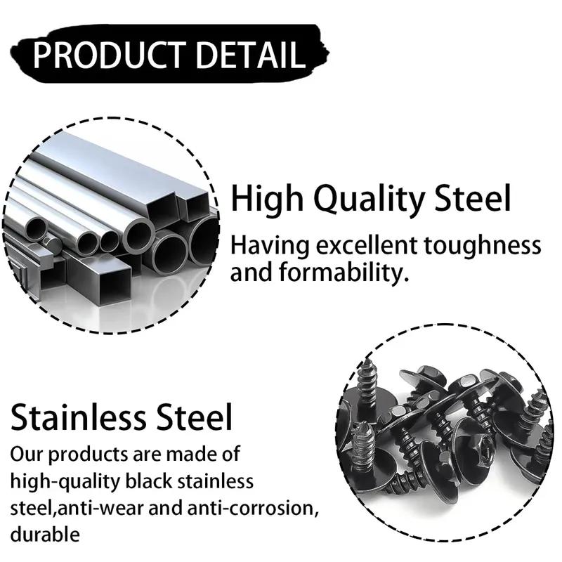 Car Bumper Self-tapping Screws Fender Cover Engine Shields Splash Guard Bolt Retainer Car Fender Liner Cover Screw