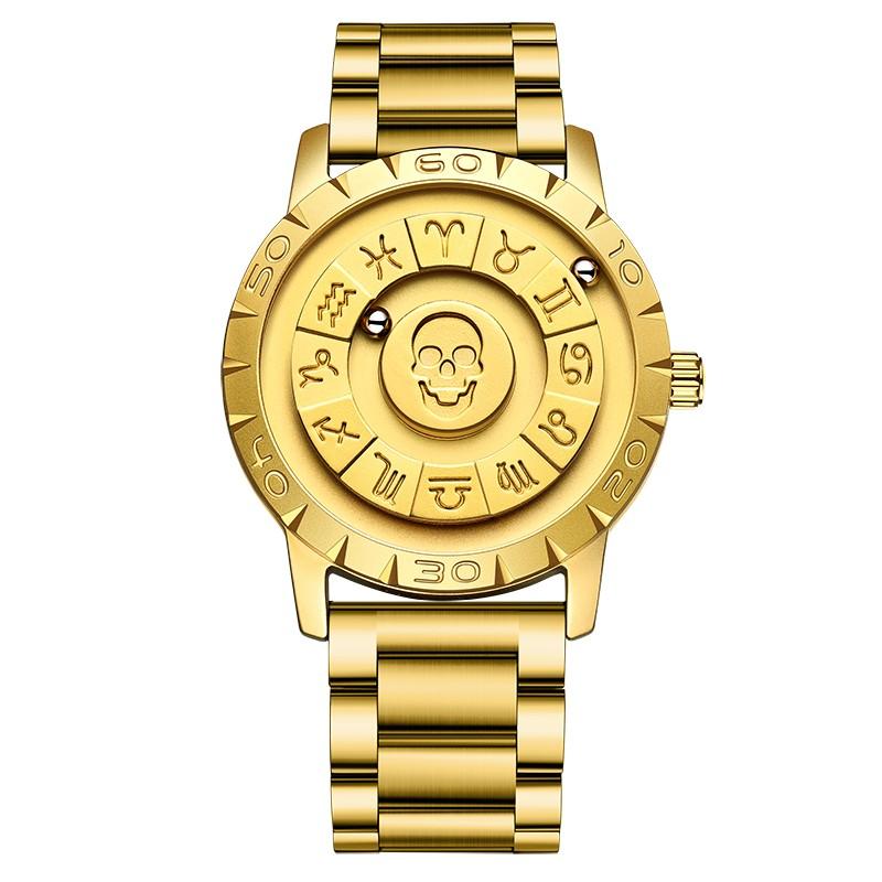 Fashion Leather Watch Men Creative Rolling Pointer Design Watch Men Casual Business Military Men's Quartz WristWatches