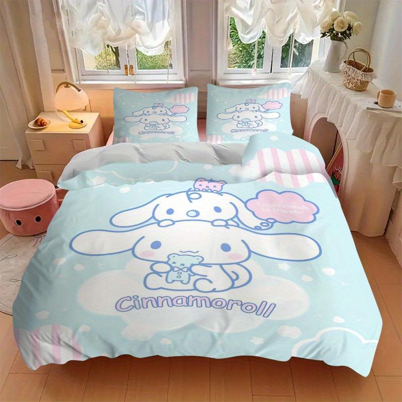 3pcs Sanrio Cinnamoroll True Friends Print Cover Set Ultra Soft, Breathable, and Comfortable Bedding with Stylish Design for Bedroom and Guest Ro