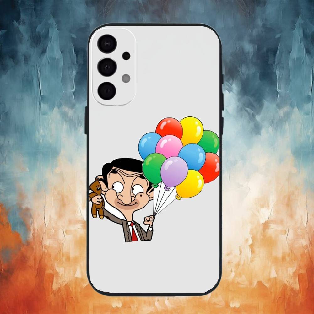 Mr Bean wallpapers Telefoonhoesje Voor Samsung S26,25,24,23,22,21,20,30,Ultra,Plus,Fe,Lite Zwarte Behuizing