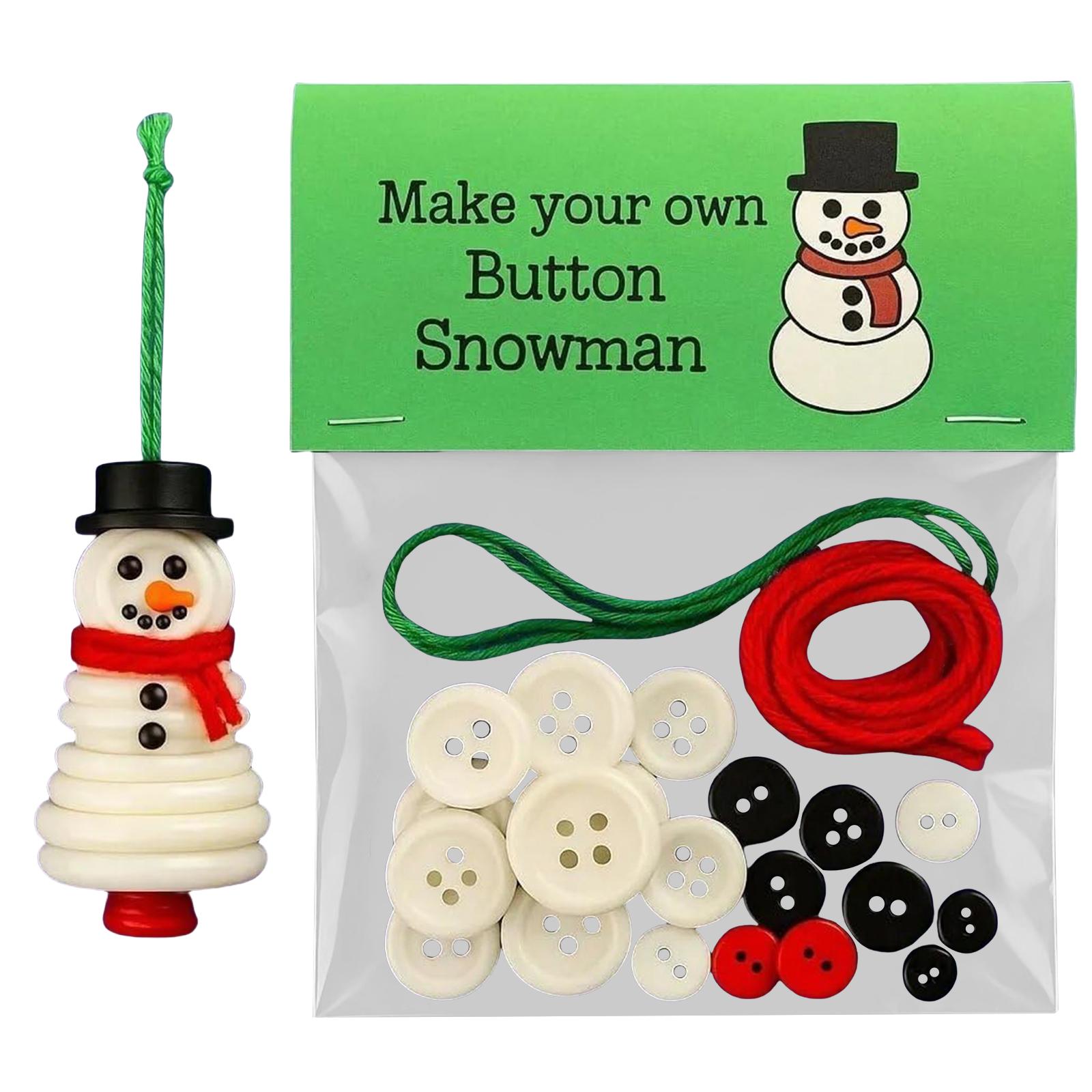 

Funny DIY Christmas Button Craft Kit Snowman Santa Claus Christmas Tree Pendant Ornament Pendant Decorations Festival Gifts