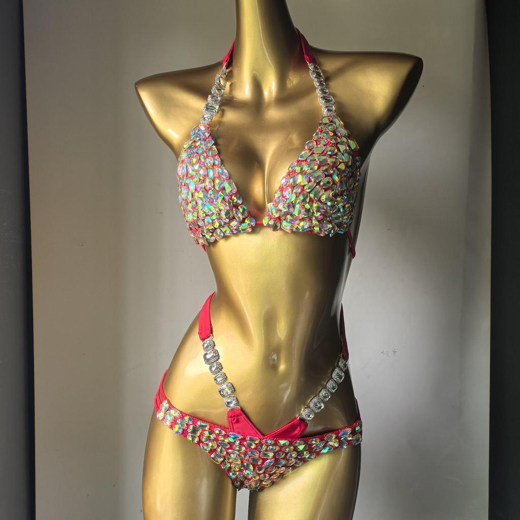 Bikini Costume da Bagno Rigido con Diamanti Strass 2026