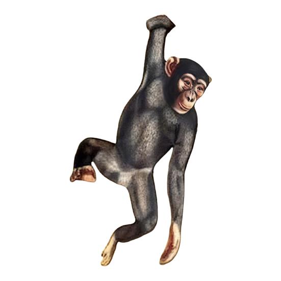 3D Orangutan Design Necktie Men Tie Animal Pattern Fabric Tie Chimpanzee Hanging Tie Outing Accessory