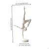 Poised Ballerina Girl Figurine Artistic Dancer Modern Gymnast Sculpture