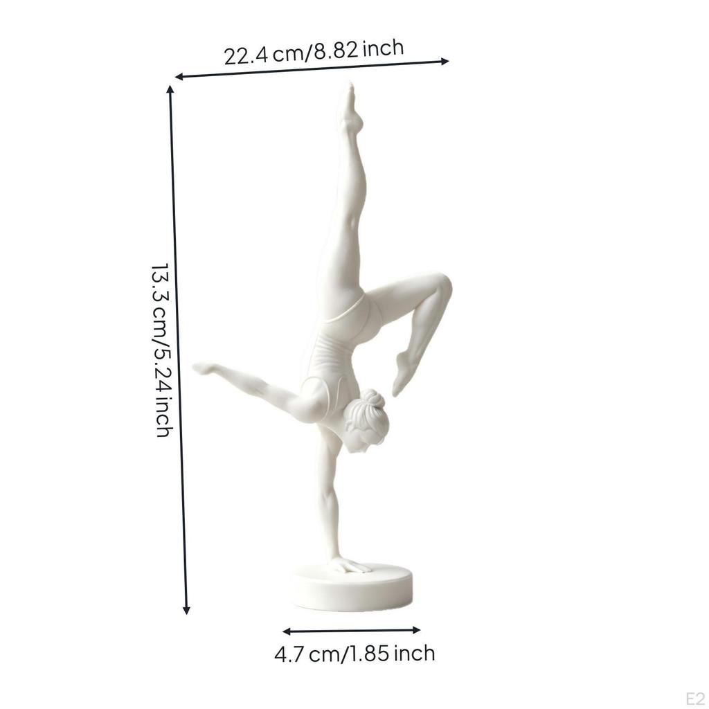 Poised Ballerina Girl Figurine Artistic Dancer Modern Gymnast Sculpture