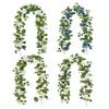 Multicolor Artificial Dahlia Flower Vine DIY Gypsophila Silk Lifelike Eucalyptus Leaves Accessories Ornament Plant Wall