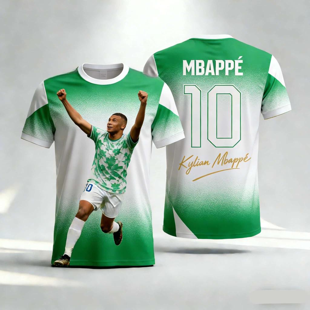 Summer Hot Selling Family Matching Mbappe No.10 Fan Commemorative T-shirt Outdoor Neutral Loose Quick Drying Sports