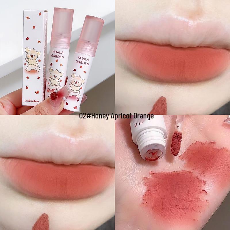 

DaiMenBear Matte Lip Mud: Soft Mist Velvet Long-lasting Lipstick for a Whitening Effect - Student-Friendly Lip Color. 3g