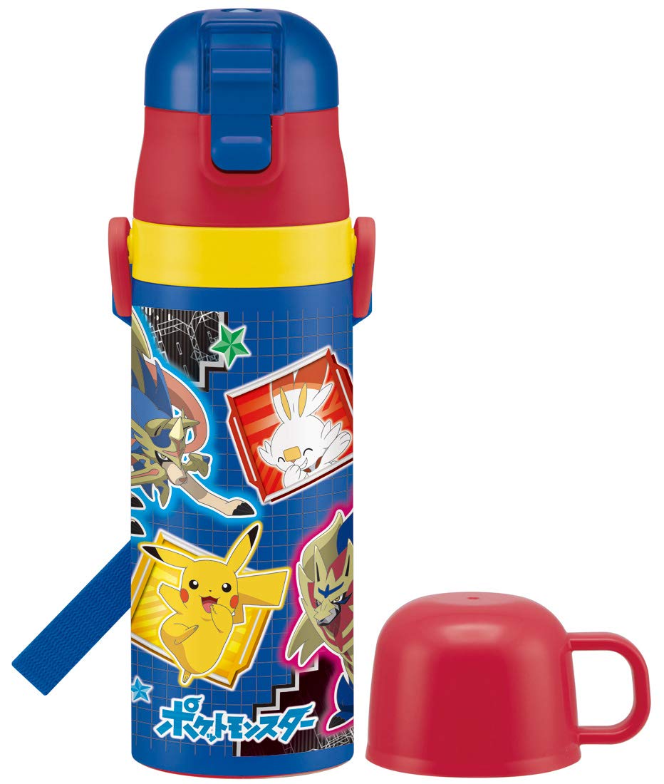 

Skater Stainless Steel Water Bottle with SKDC4 Kids 2-Way Cup, Pokémon Design, 430ml,