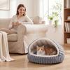 Cat Bed for Indoor Kittens w/ Non-Slip Bottom, 50 x 50 x 32 cm, Grey