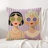 A Fashion Glasses Cushion Cover Linen Organic Fabric DoubleSided Printing Sofa Breathable Home Decor Gift Pillow Case