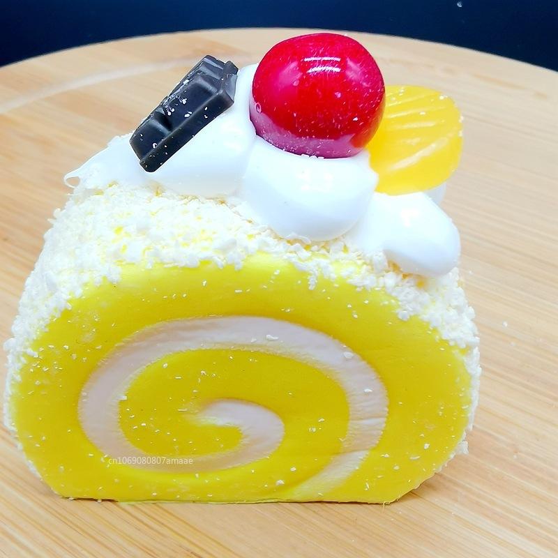 Simulation Cake Fake Fruit Bread Model Swiss Roll Shop Window Home Refrigerator Decor Food Photography Props Autumn Decoration