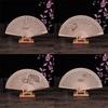 Exquisites Chinese Culture Handheld Fan Decorative Wood Handheld Folding Fan with Detailed Carving for Gift and Decors