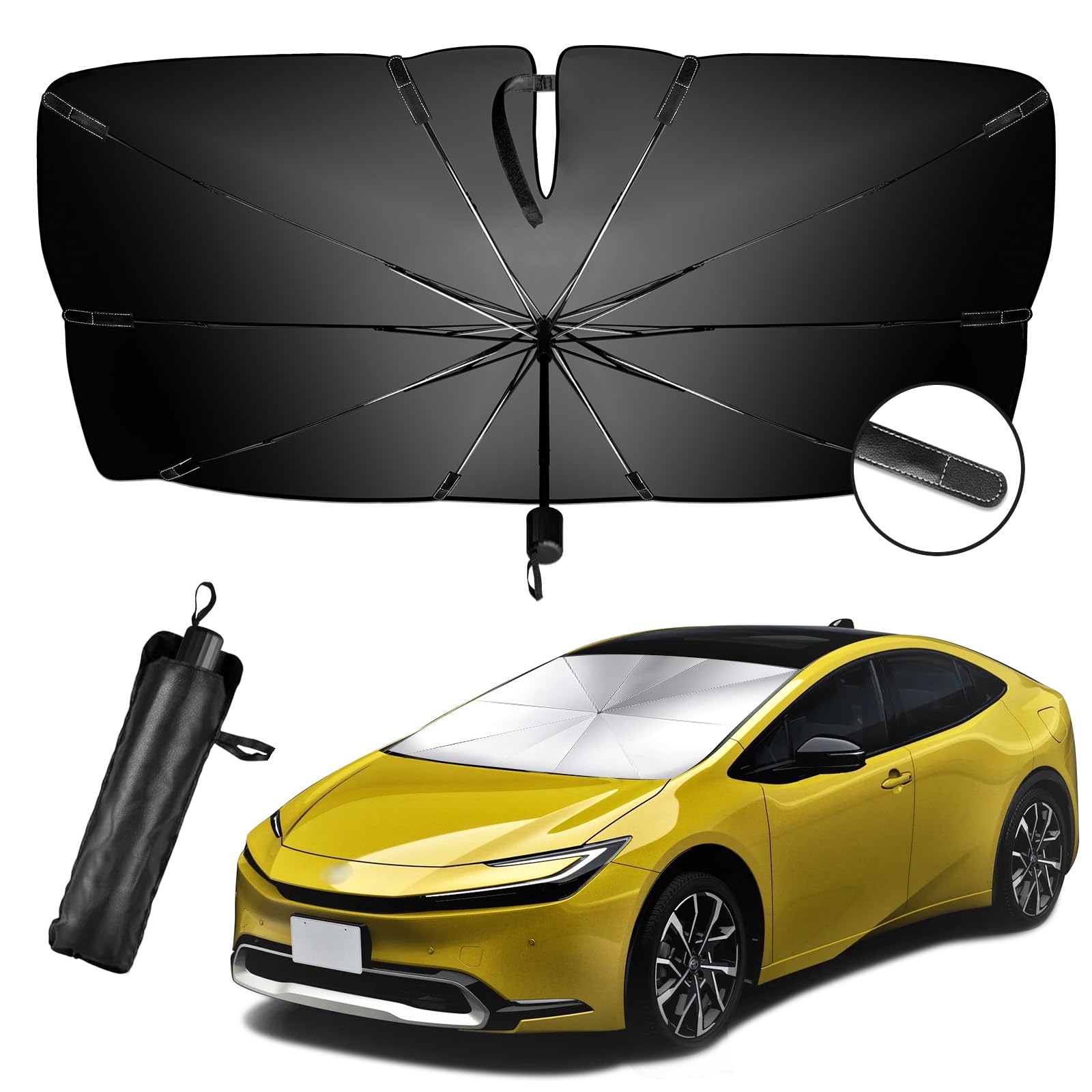 

Car Front Car Sunshade for Summer Car Sun Heat UV Privacy Heat Sturdy 10 Easy Storage Bag Included Sunshade, [New 2025] Sunshade, Protection,