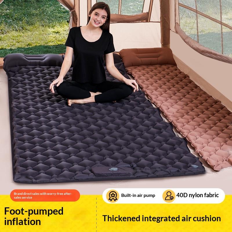 Outdoor Camping Double Inflatable Mattress Ultralight Waterproof Folding Bed for Outdoor Hiking Backpacking Car Travel