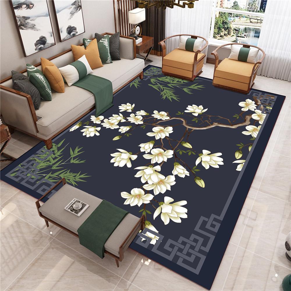 New Chinese Style Living Room Carpet Chinese Style Sofa Coffee Table Mat Bedside Classical Style Carpet