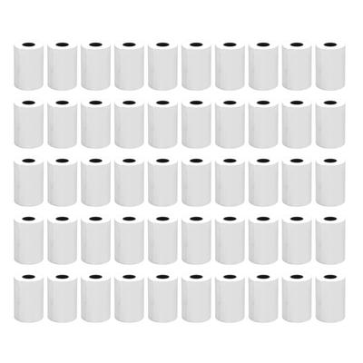 50 Rolls Thermal Paper Rolls 57mm To 50mm Smoothing Proper Tightness Lightweight Receipt Paper Rolls for Replacement