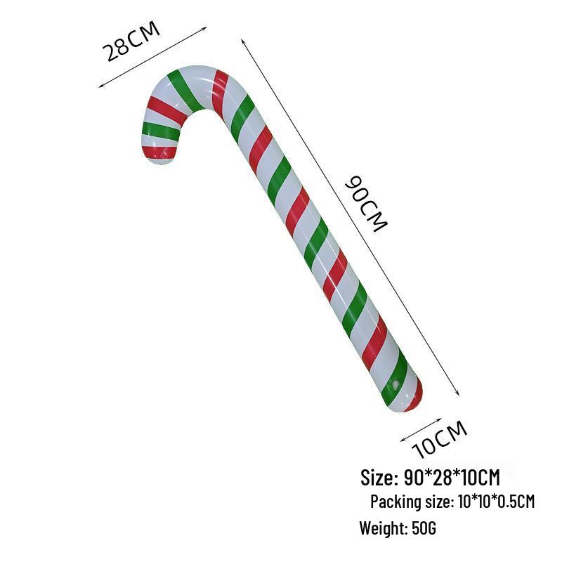 Inflatable Christmas Candy Cane Courtyard Decoration: Festive Outdoor Ornament for Parties