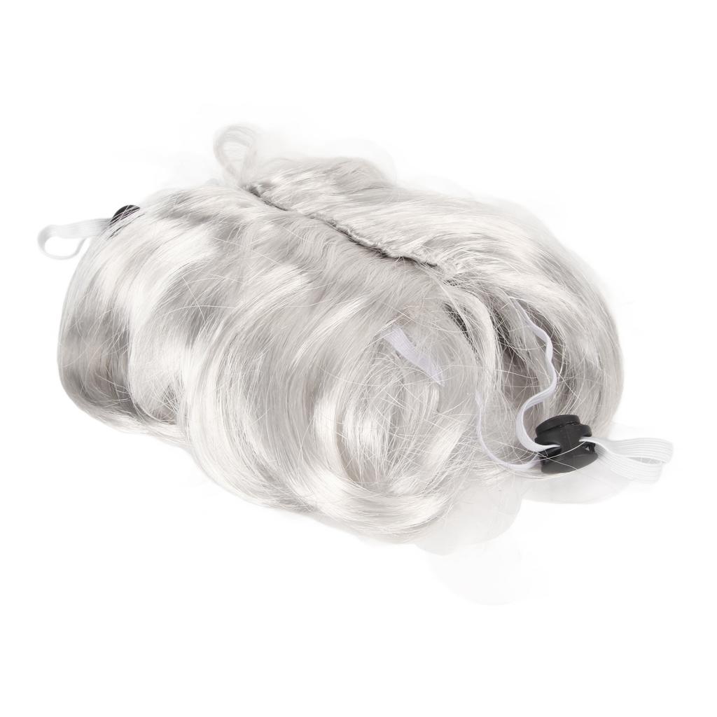 Dog Cat Cosplay Wig Nylon Fiber Vivid Adjustable Elastic Band Washable Pet Wigs for Cats