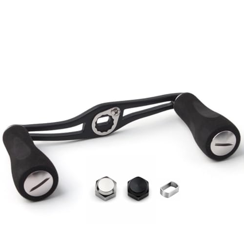 

EVA knob, aluminum alloy, silver, 100mm centerline, 110mm overall length, compatible with Shimano, Daiwa, and Abu Garcia baitcasting reels. Replacemen