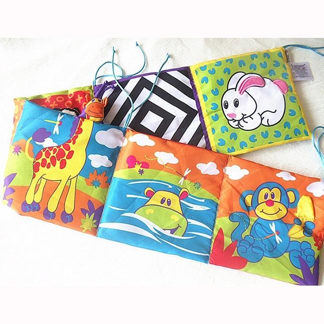 Learn Picture Animal Book Gallery Hračka Soft Zoo Postýlka Baby Cloth Book Intelligence 1 ks