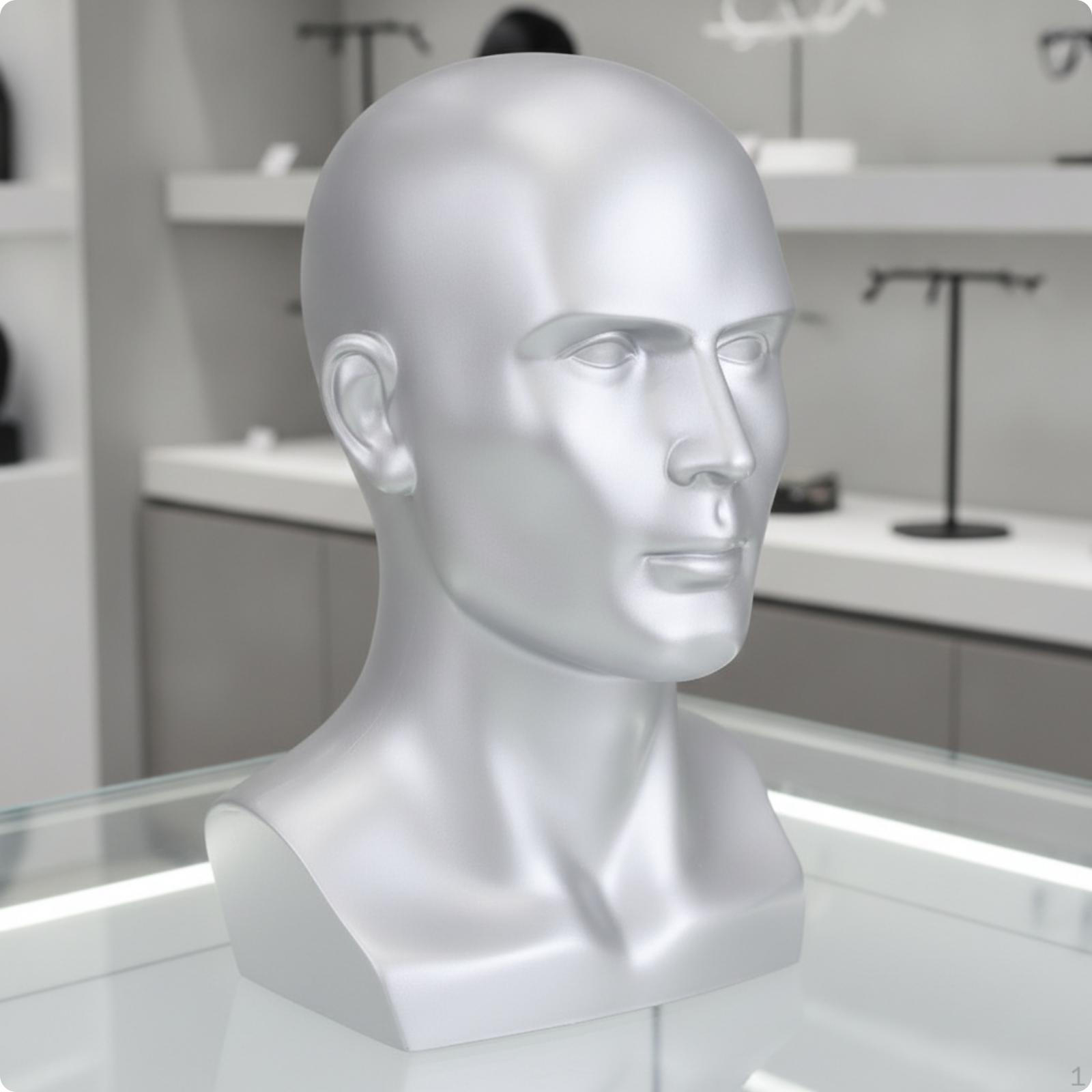 Male Mannequin Head with Shoulders Realistic