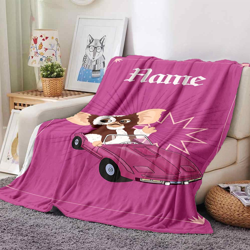 Custom Name Mysterious Creature Portrait Blanket for Couch & Bed, Plush Cozy Fuzzy Blanket Super Soft & Warm Blankets for Fall and Winter. 0908141