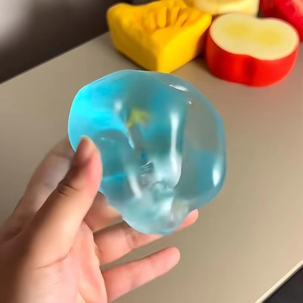 Blue Transparent Anti Stress Sensory Fidgets Soft Material Soft Simulated Maltose  for Kids Adults