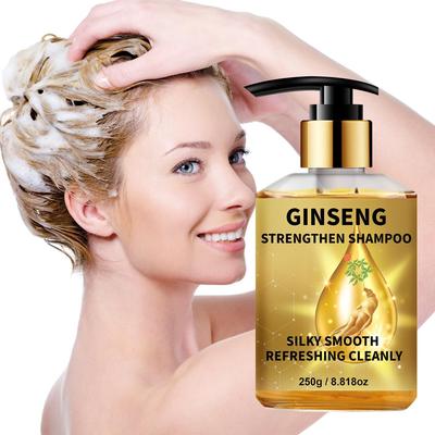 SHAMPOO FORTALECEDOR DE GINSENG-Limpa e nutre o cabelo-Adequado para todos os Tipos de Cabelo, 250ml