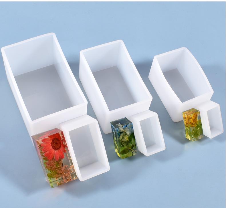 20/25/35/40/50mm DIY Silicone Pendant Mold Jewelry Making Cube Resin Casting Mould Craft Tool Crystal Epoxy Square Cylinder Mold