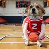 Hundebasketspiller Kostume Sjovt Outfit med 3D Bold Sød Kæledyrs Basket Tøj til Cosplay Fotografering Festligt Kostume