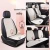 Beaver Cartoon Cotton Linen Car Seat Cushion for Hyundai Festa, Elantra, Tucson - All-Season Use.